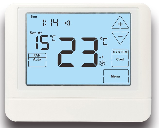 Termostato touchscreen (prog.) 24V/Pilas