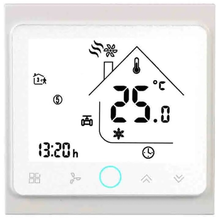 Termostato FanCoil 220V 4 Tubos c/modbus
