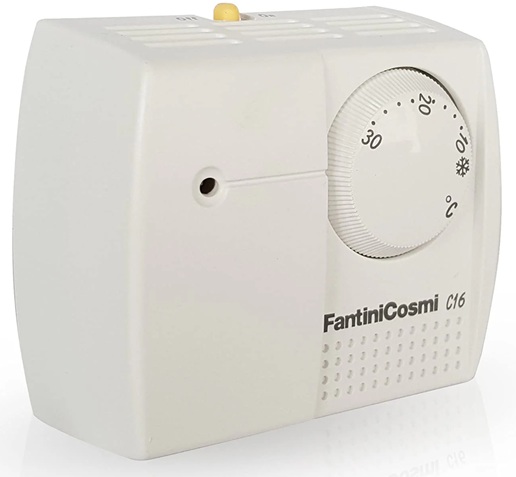 Termostato Ambiente Spdt c/Llave+Luz