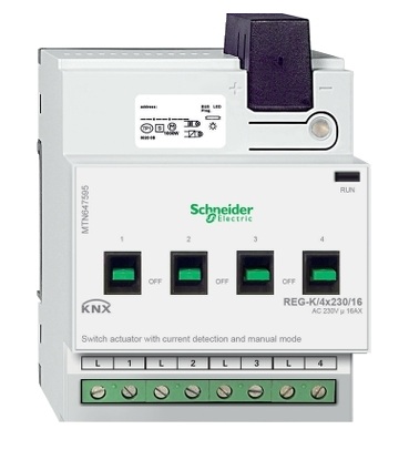 Actuador Knx Binario + Corriente 4 Salidas