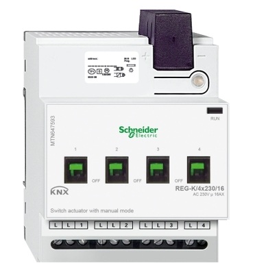 Actuador KNX binario 4 salidas