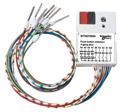 Interface de pulsador de 4 el.